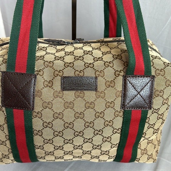 Gucci GG Monogram Web Medium Collapsible Carry-On Duffle Bag - Picture 11 of 12